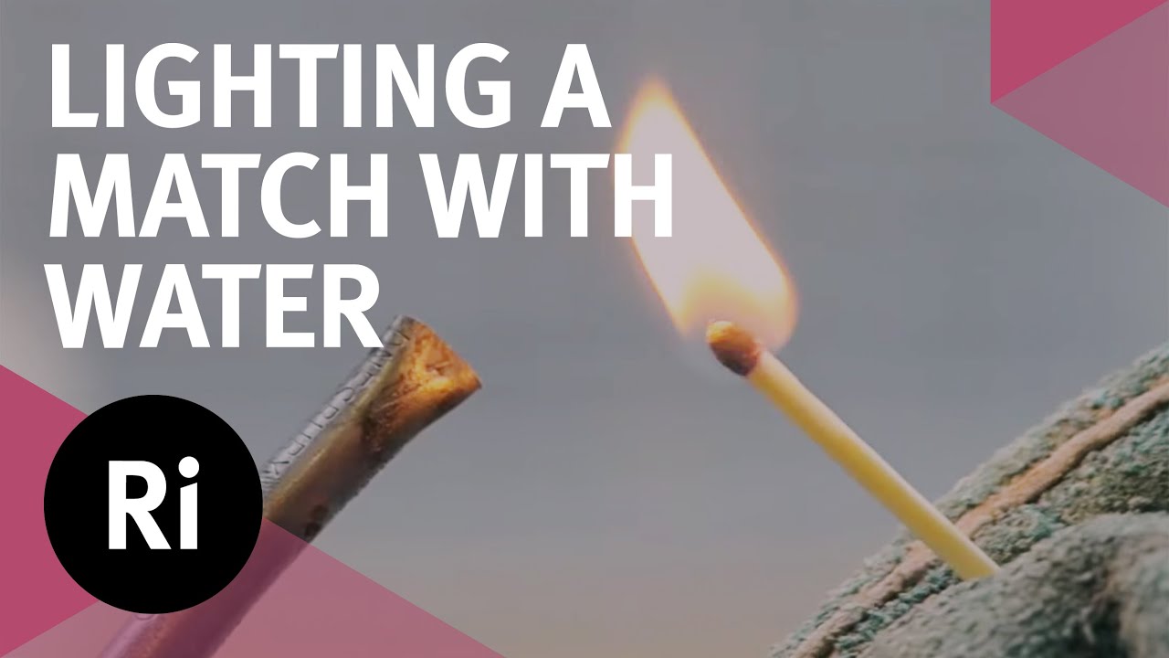 Lighting a match with water - YouTube