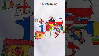 Draw Flag Map Of England  Scotland  Wales  And Northern Ireland  england