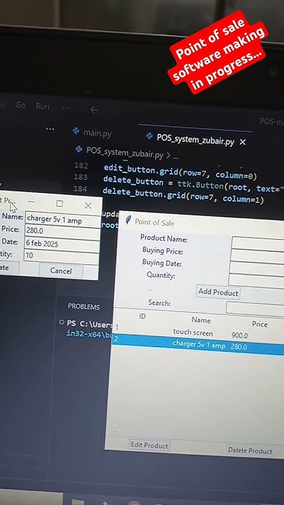 Point of sale system tkinter python 2025 - YouTube