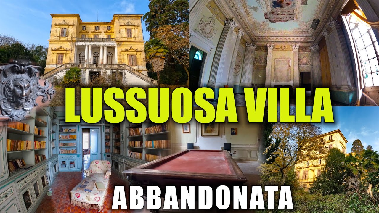 UNA VILLA SIGNORILE ABBANDONATA DELL'ALTA SOCIETÀ CON ENORME BIBLIOTECA, LUSSO SFRENATO E BELLEZZA!