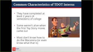 TDOT Intern Supervisors Training