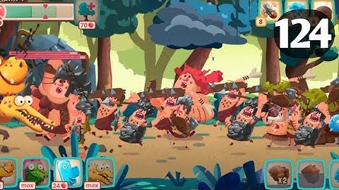 Dino Bash level 124 Android walk-through Gameplay...!