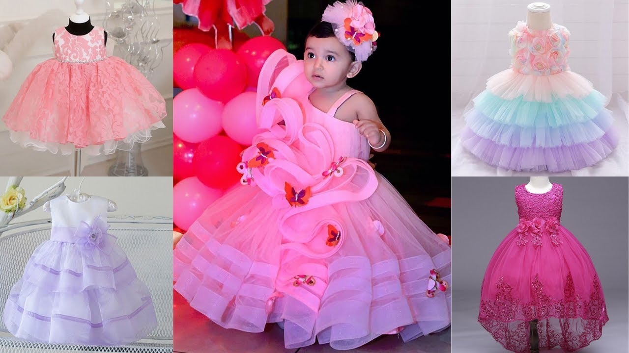 Cheap 2023 Colorful Cake Flower 1 Years Birthday Dress For Baby Girl  Clothing Baptism Lace Princess Dresses Party Wedding Formal Dress | Joom