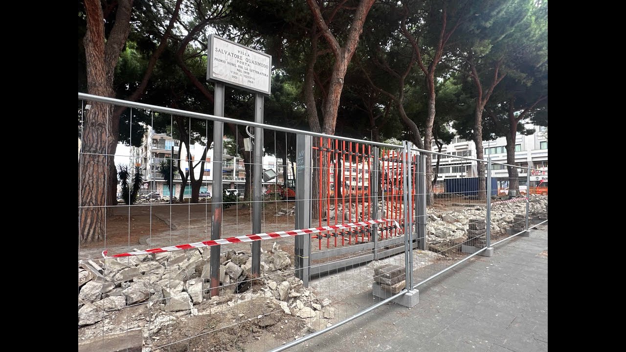 Villa Quasimodo inizia a trasformarsi in piazza. Già demolite tutte le barriere