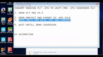 CONVERT PL7  .STX TO UNITY PRO . STU SCHNIEDER PLC