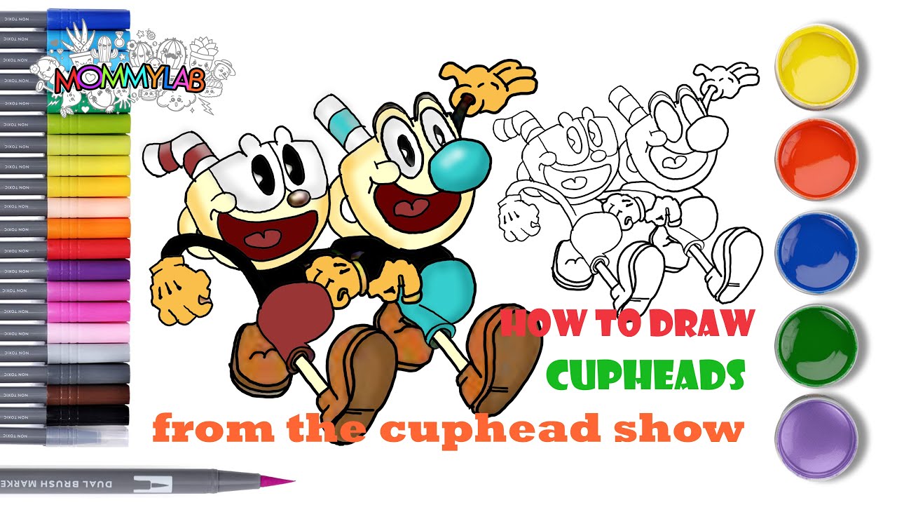 CUPHEAD SHOW CHARACTERS DRAW, CUTE AND EASY