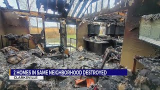 Two homes in same neighborhood destroyed by fire