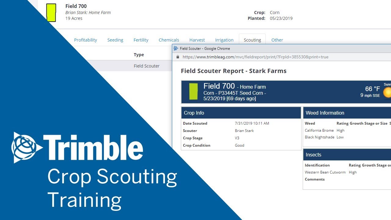 How to Enter Crop Scouting Data Online Training Trimble Ag Software