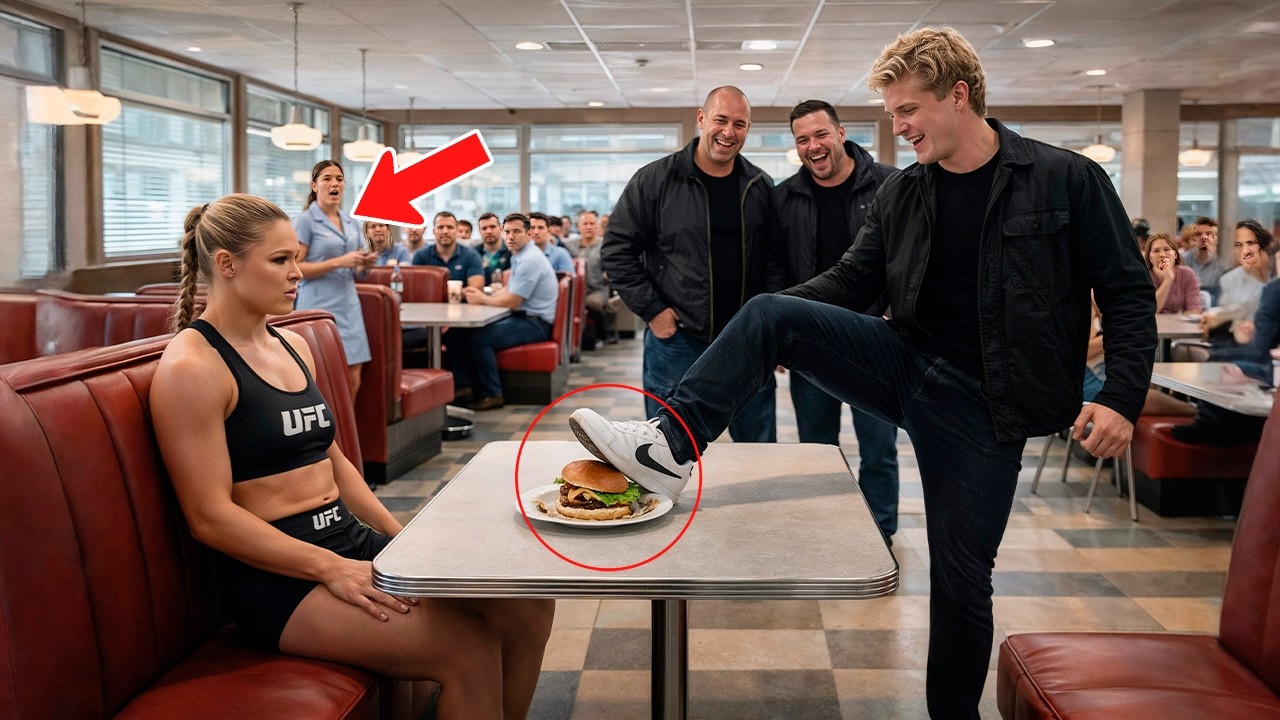 Un Matón Puso El Pie En La Hamburguesa De Ronda Rousey — No Sabía Con Quién Se Metía
