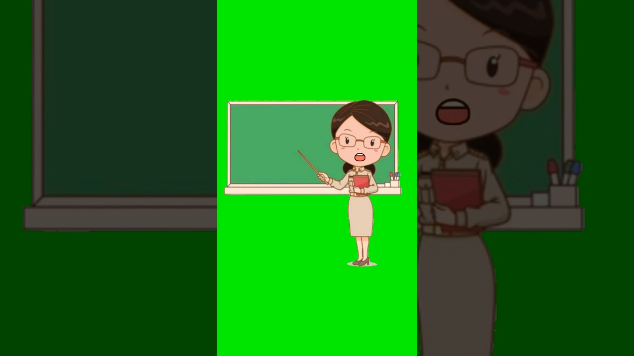 Green Screen Effect Animation Female Teacher Talking 