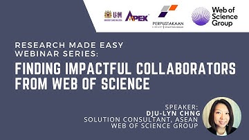 #usm Research Made Easy Webinar: Finding Impactful Collaborators from Web of Science