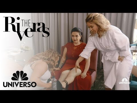 Chiquis shaving Jacqie’s legs | The Riveras | Universo