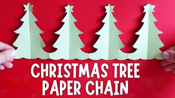 how-to-make-a-christmas-tree-paper-chain-christmas-paper-chains-youtube