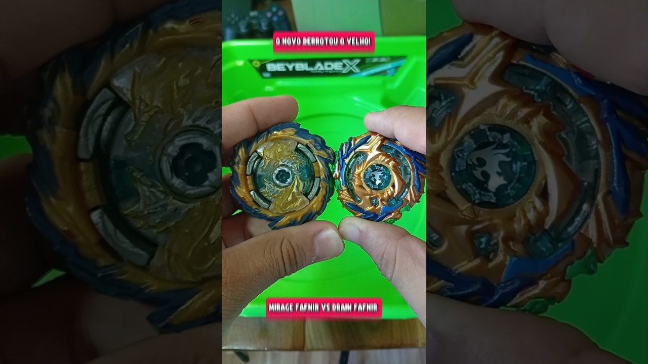 Batalha de Beyblade Burst: ( o novo derrotou o velho! ) mirage fafnir vs drain fafnir