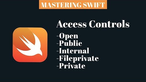 MASTERING SWIFT - Access Controls : open, public, internal, fileprivate, private