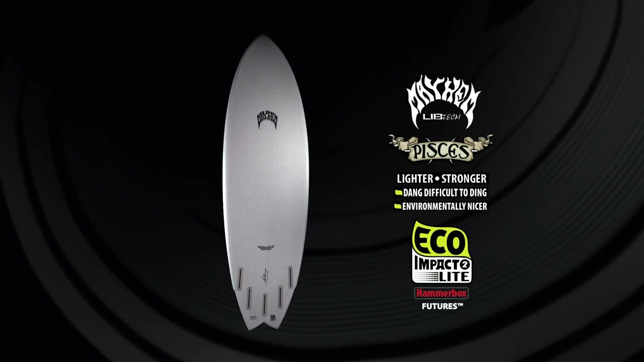LOST PISCES FC FUTURES™ COMPATIBLE | LIB TECH SURFBOARD - YouTube