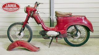 Restoration Abandoned Old Motorcycle- JAWA 50 555 1960s two stroke | RESTORATION PART 1 |Disassembly