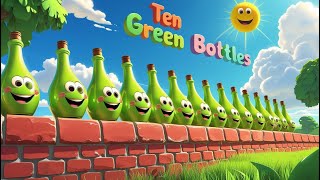 Ten Green Bottles | Toddler Songs | Educational Rhyme with Animation