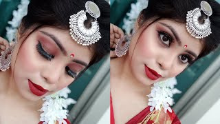 Pohela Baishakh Special Makeover Easy Makeup Tutorial Bong Beauty In Saree
