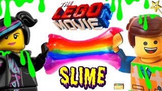 THE LEGO MOVIE 2 DIY SLIME - Making Slime w/ Emmet &amp; Lucy + SURPRISE TOYS