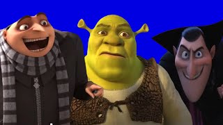 Shrek Vs Dracula blue screens