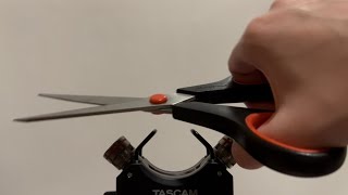 ASMR Intense Scissor Sounds Deep in Your Ears w/ 4 Different Scissors (Tascam)