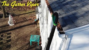The Gutter Viper Leaf Blower Attachment Cleans High Gutters