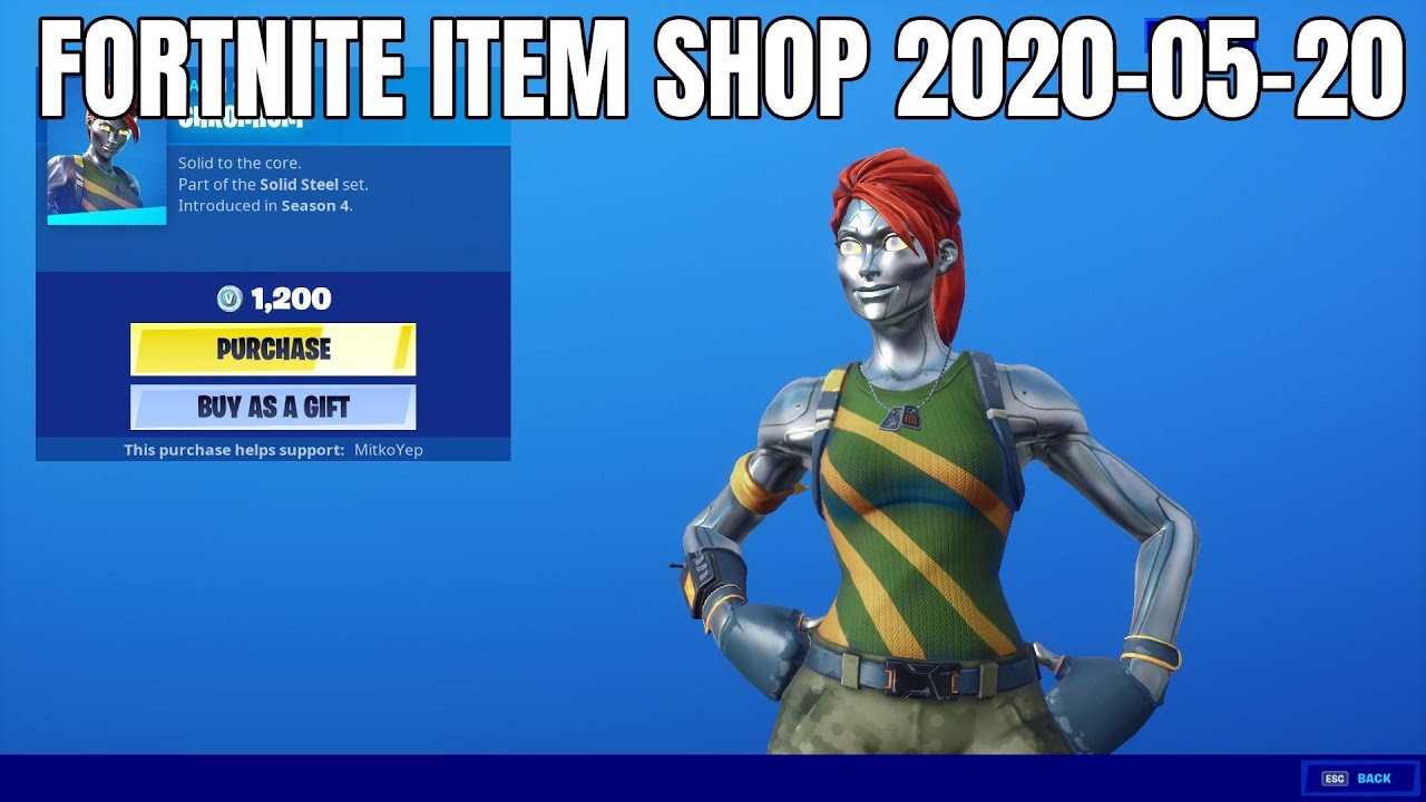 Chromium skin is back - Fortnite Item Shop (2020-05-20)