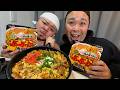 【創作男飯】ドカ盛りアレンジぶぶか油そばを作って食う奴ら