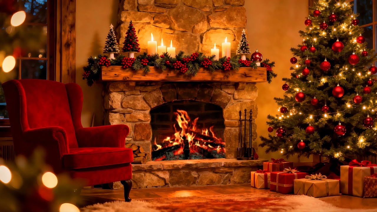Cozy Christmas Ambience 🎄 Smooth Christmas Jazz & Gentle Snowfall | Relaxing Holiday Jazz Playlist 🎅