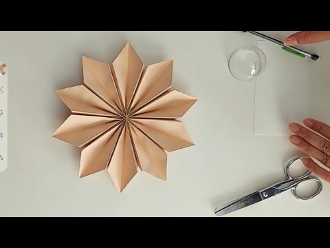 Beautiful Paper STAR Tree Topper Diy Christmascrafts 