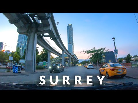 Surrey Downtown Drive 4K - British Columbia, Canada