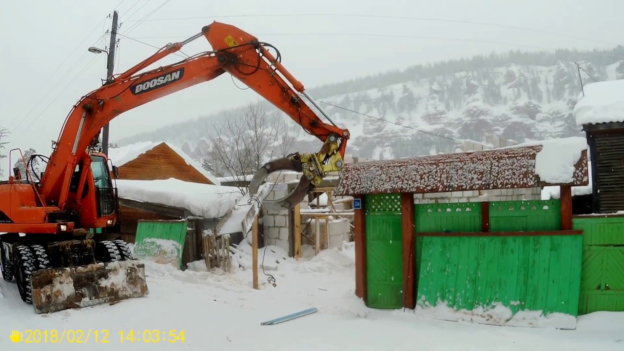 Про то как балку перекрытия на гараж подняли.