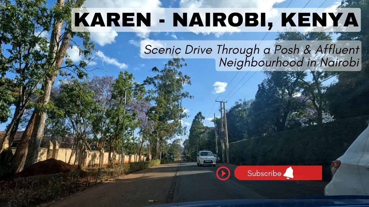 Scenic Drive from Ngong Road through the Affluent Neighbourhood of