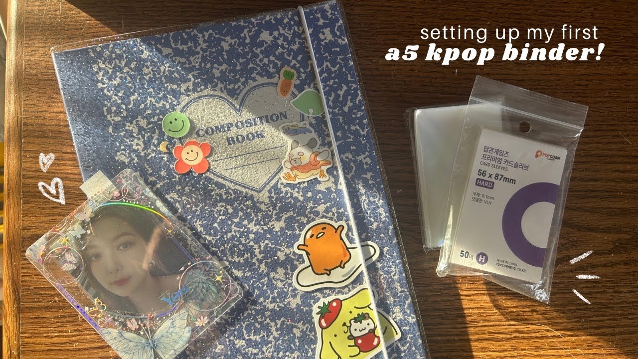 setting up my first a5 kpop photocard binder ♡ multi-fandom