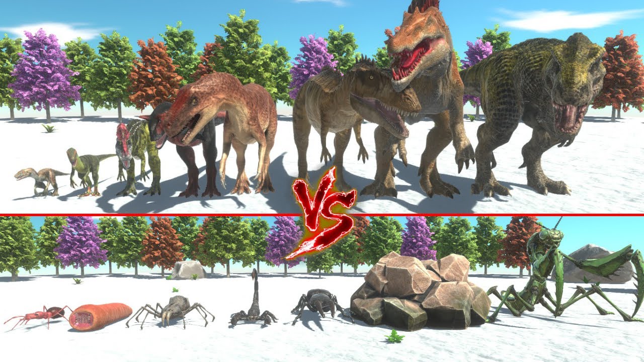 Carnivore Dinosaurs Vs Giant Invertebrates | ARBS - Animal Revolt Battle Simulator