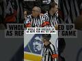 He was reffing his first nhl game and his family went all out 