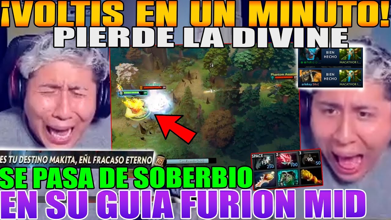 VOLTIS EN UN MINUTO! PIERDE LA DIVINE DE SANO, MACARIUS PECA DE SOBERBIO EN SU GUIA DE FURION DOTA 2