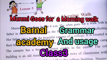 Grammar and usage  class3 munmi goes for a morning walk