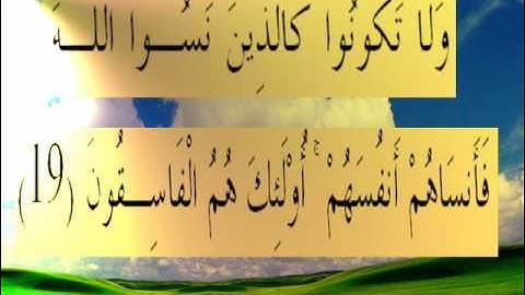 القرأن الكريم سورة الحشر الأية 19.wmv