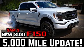 2021 F 150 Lariat - 5000 Mile Owner Update - Space White 5.0 Lariat Sport - Oil Consumption Check