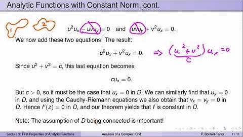 Week3Lecture5  First properties of analytic functions