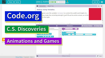 Variables Lesson 5.5 (5.6 in 2018) of Animation and Games from Code.org