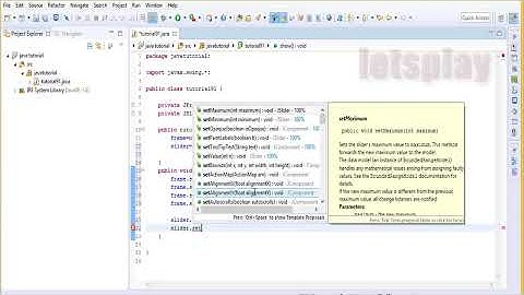 Video #91   Java Swing Tutorial  JSlider Example #2