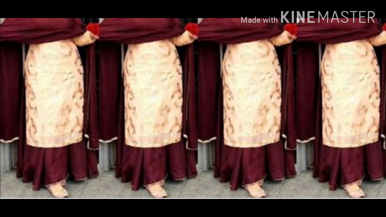 Beautiful Maroon suit design with contrast//punjabi suit