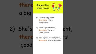 Parts of Speech - Conjunction "Therefore"  #english #englishvocabulary #englishgrammar #rrb #ielts