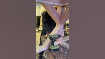 Building a custom, round dining table base out of pine wood.
