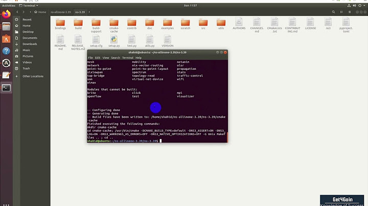 Hướng dẫn cài đặt ns3 trên ubuntu