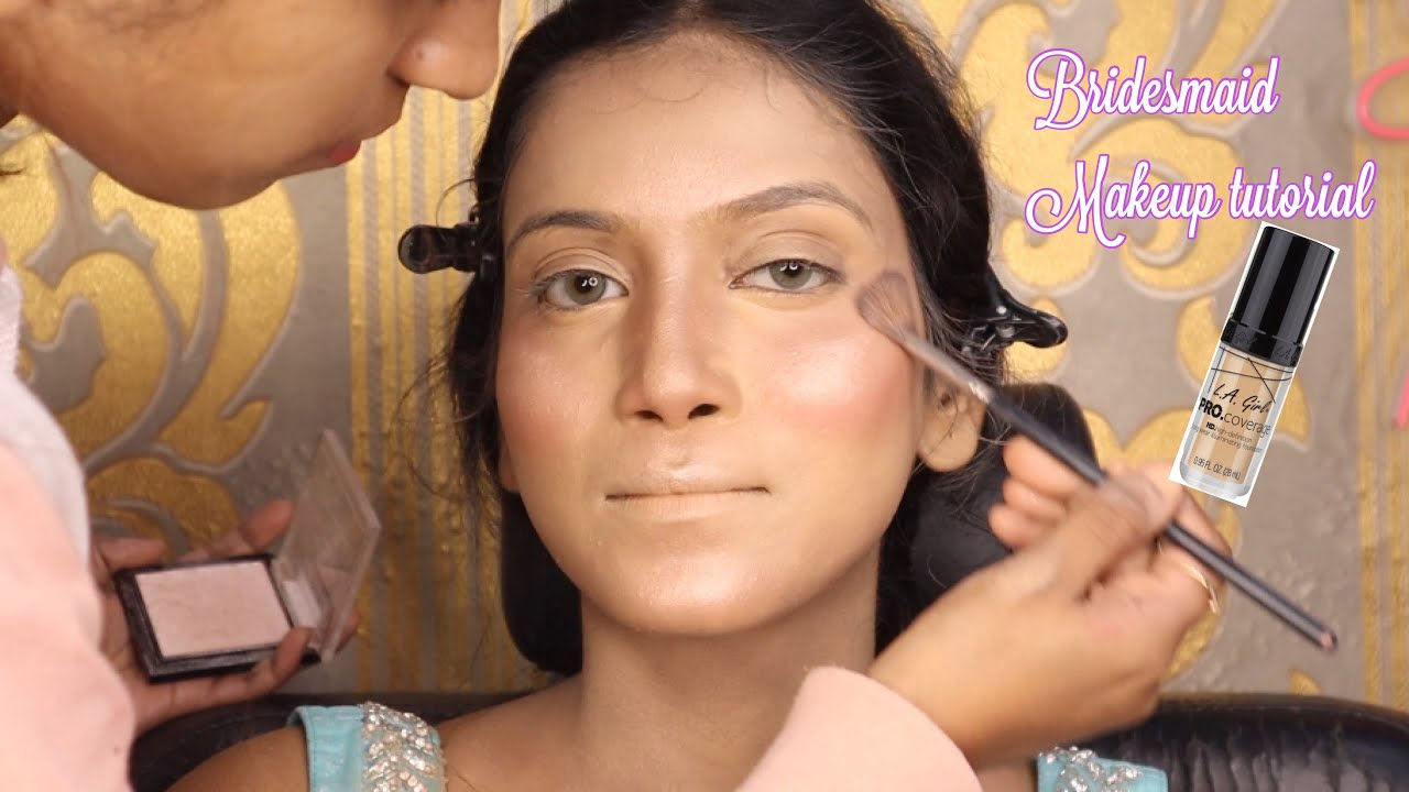 Party makeup tutorial for bridesmaid | sister wedding makeup | Shruti makeover