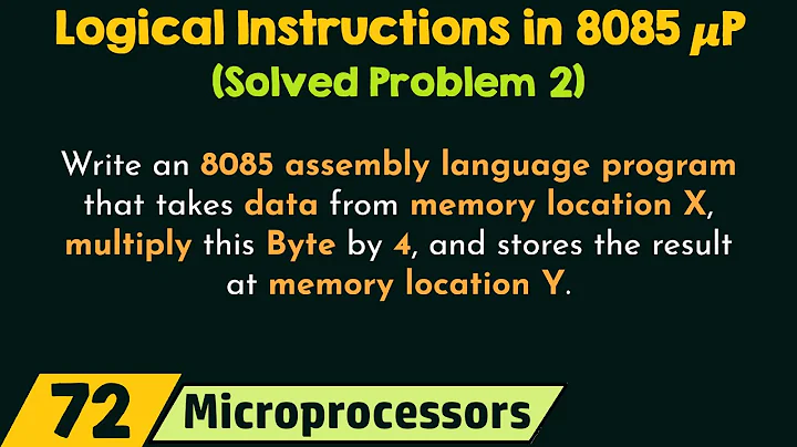 Logical Instructions in 8085 Microprocessor (Solved Problem 2)